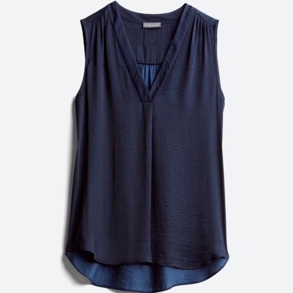Vince Camuto Sleeveless V Neck Blouse - Picture 1 of 3
